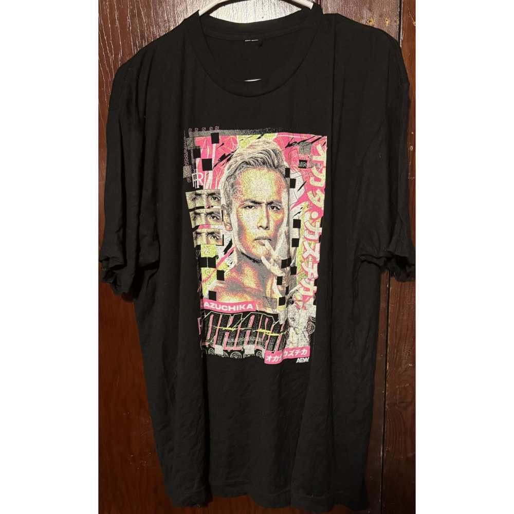 Kazuchika Okada AEW Wrestling T Shirt Men's Size XL (?) Black NJPW IWGP